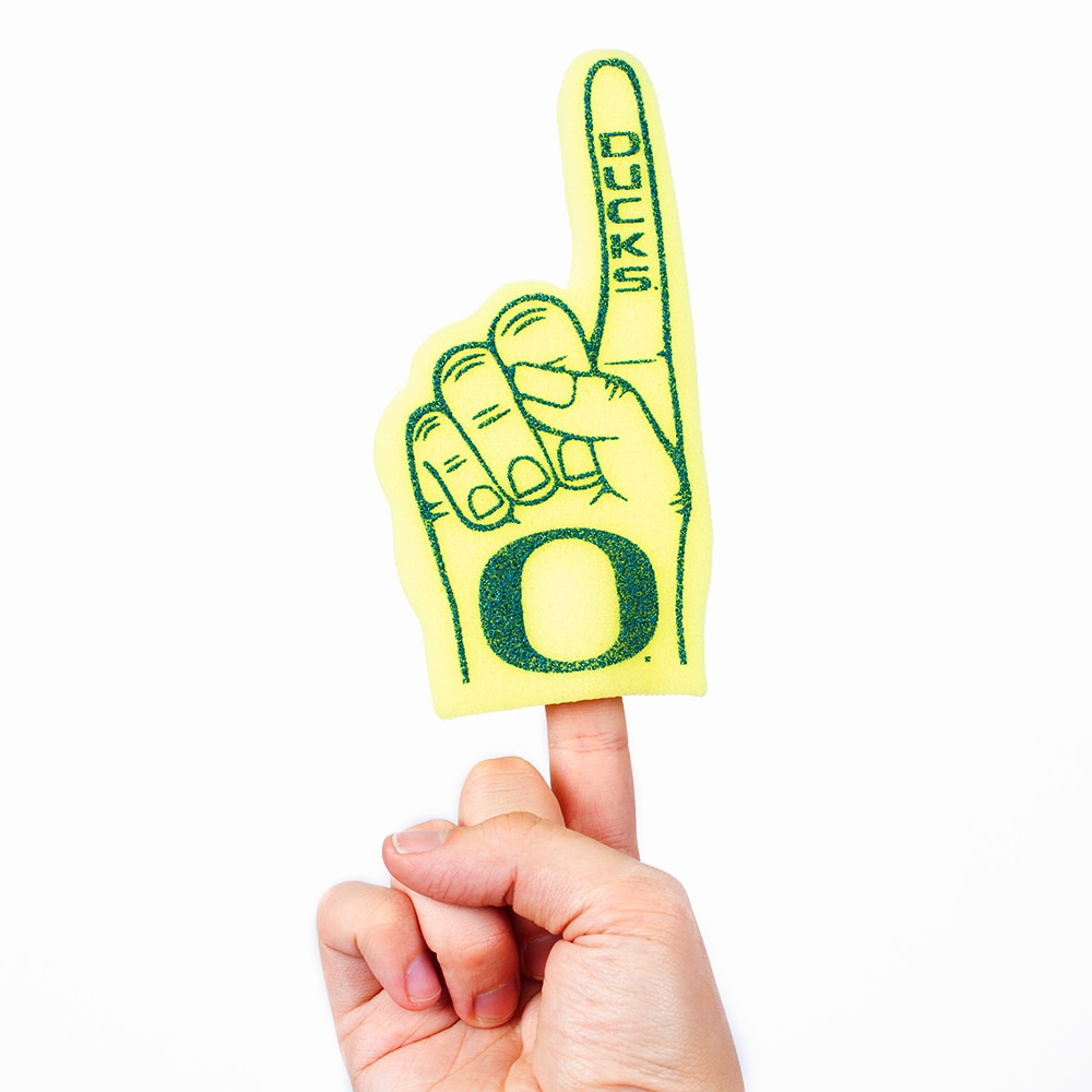 Classic Oregon O, Neil, Tailgating, Sports, 6.5", Ducks Spirit, Mini, Foam Finger, 288022, Yellow
